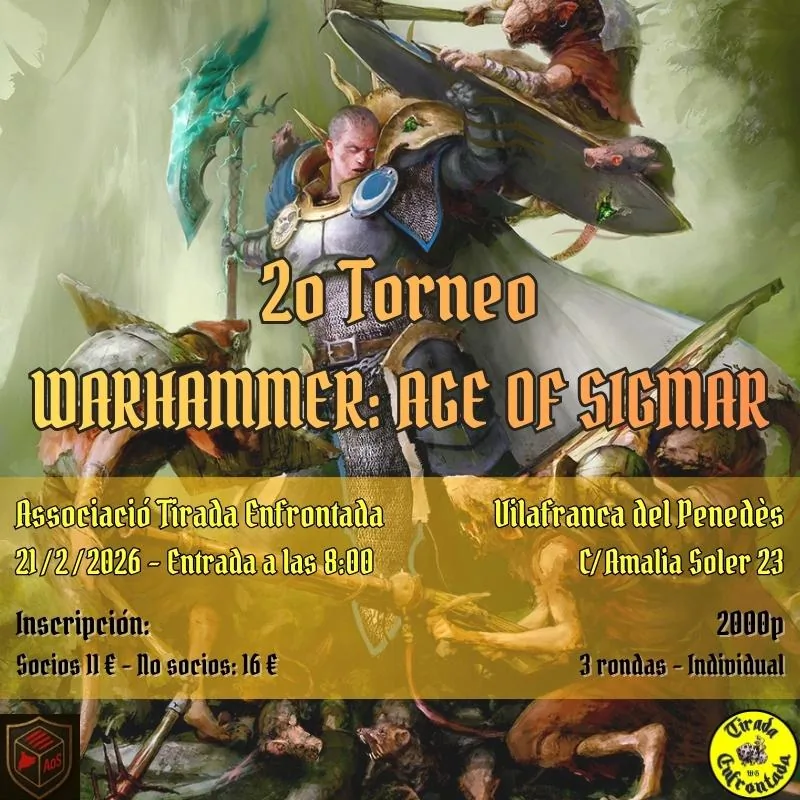 Cartel de 2º Torneo AoS Tirada Enfrontada