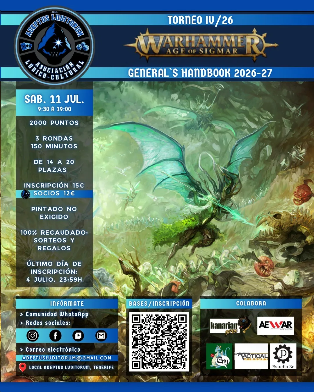 Cartel de Torneo IV/26 Adeptus Luditorum