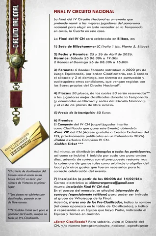 Cartel de Final IV Circuito Nacional