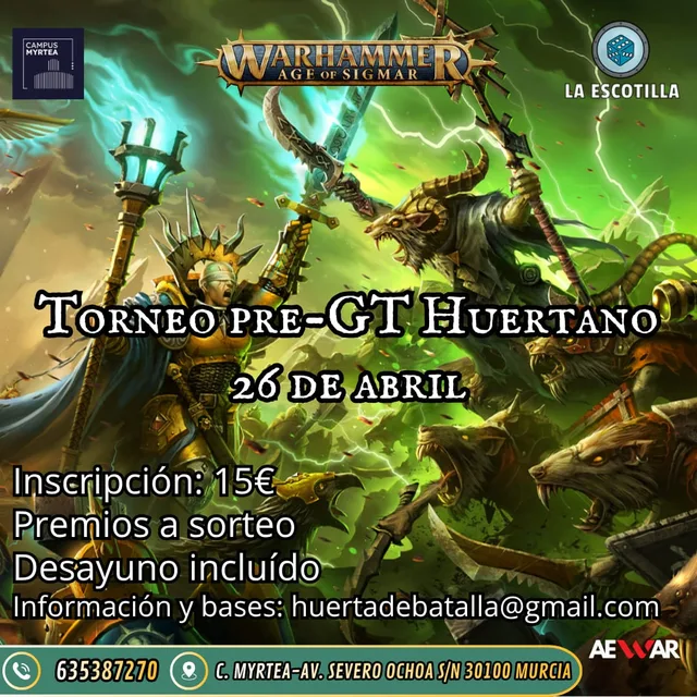 Cartel de Torneo pre-GT Huertano 26 de abril